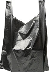 26" BLACK PLASTIC SHOPPING BAG (300CT) (SKU