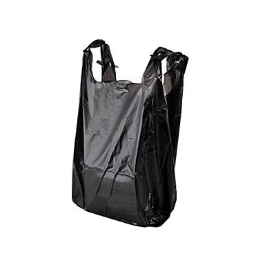 32" BLACK PLASTIC SHOPPING BAG (400PCS) (SKU