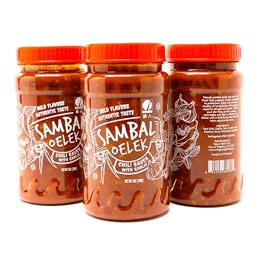 SAMBAL OELEK CHILI GARLIC SAUCE 8OZ "TETSUJIN THAI" (SKU 60184)