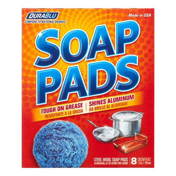DURABLU STEELWOOL SOAP PADS-8CT D/B (SKU