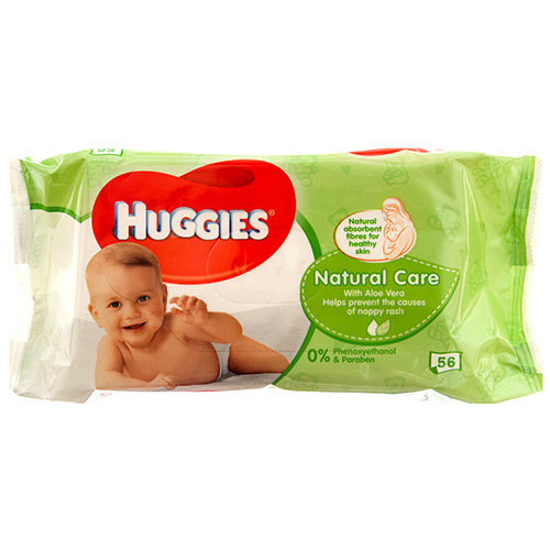 56CT HUGGIES BABY WET WIPES-NATURAL CARE