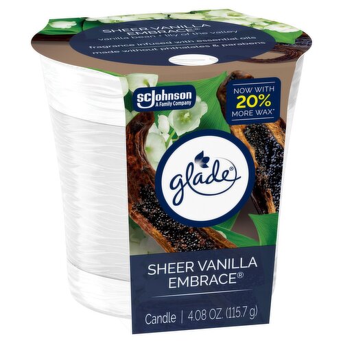 GLADE CANDLE  SHEER VANILLA-4.08oz (SKU