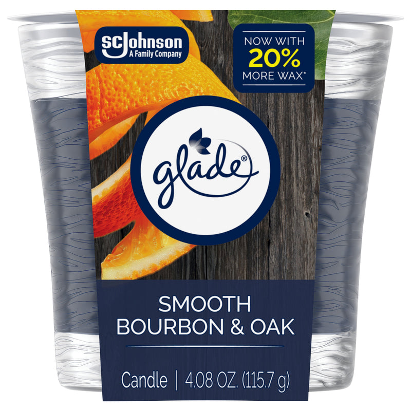 GLADE CANDLE/SMOOTH BOURBON & OAK-4.08oz (SKU