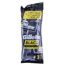 GILLETTE BLACK 3CT FIXED RAZORS (SKU
