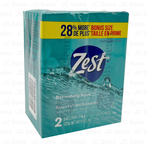 ZEST BAR SOAP-2PK/AQUA 4.12oz (SKU