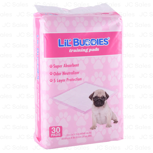 LIL'BUDDIES TRAINING PAD SCENTED 30ct PINK(SKU