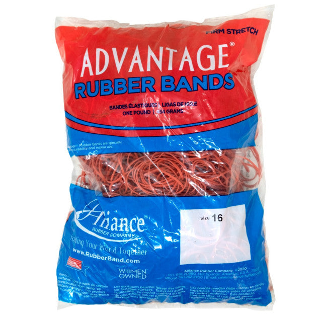 #RB16RED #16 RED RUBBER BAND 1LB (SKU #70480)