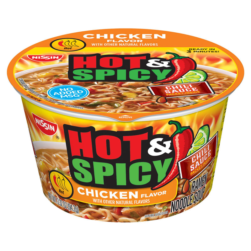 NISSIN HOT&SPICY NODDLE BOWL-18pk (SKU