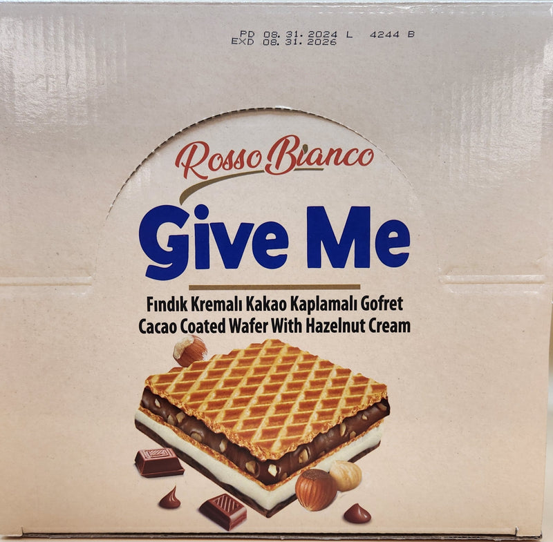 GIVE ME CACAO COATED SQUARE WAFER - HAZELNUT CREAM 24ct (SKU