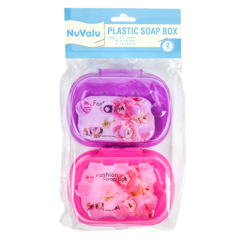 NUVALU #23645 PLASTIC SOAP BOX 2CT (SKU #50013)