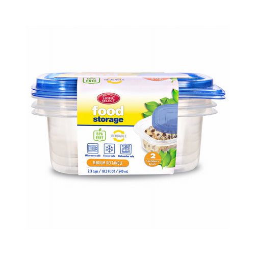 HOME #11342 FOOD STORAGE CONTAINER 2CT 18.3oz (SKU #17644)