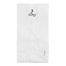 #3LB WHITE DURO PAPER BAG (500ct) (SKU #60785)