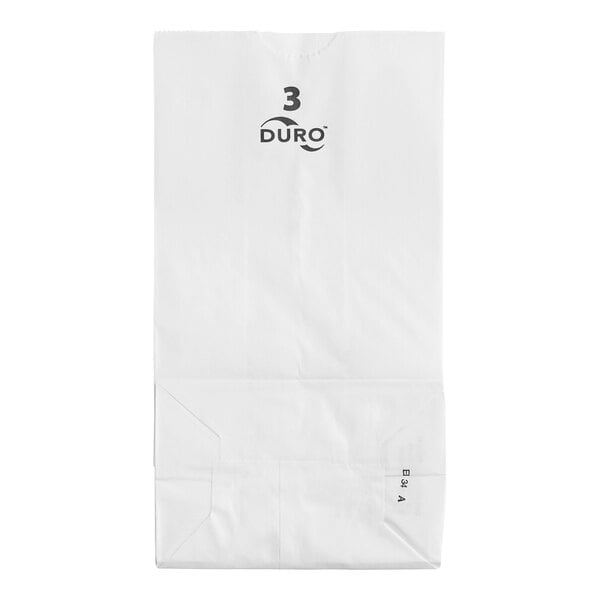 #3LB WHITE DURO PAPER BAG (500ct) (SKU #60785)