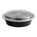#923B 24oz BLACK ROUND MICROWAVE CONT(150set) (SKU #70925)