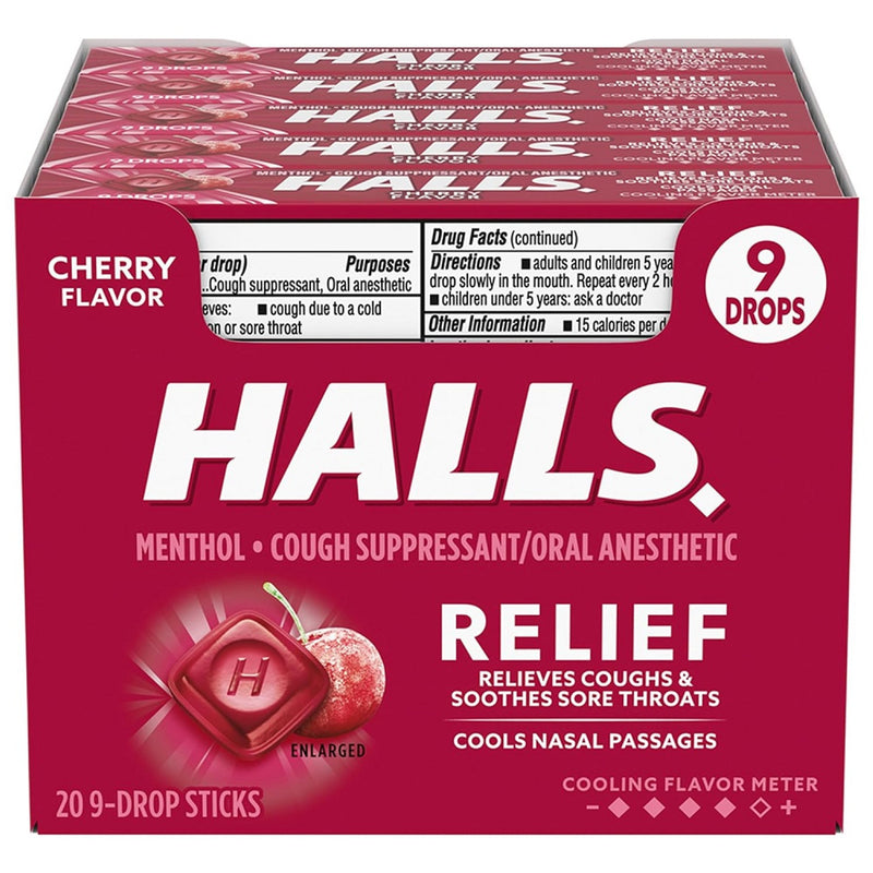 HALLS STICK 9CT CHERRY (SKU