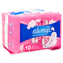 ALWAYS 10CT PADS W/WINGS PINK (SKU