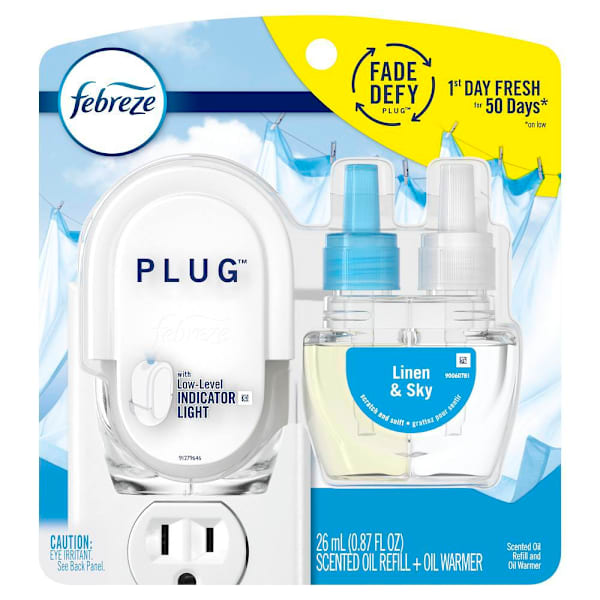 FEBREZE PLUG STARTER KIT LINEN & SKY REFILL 0.87oz (SKU