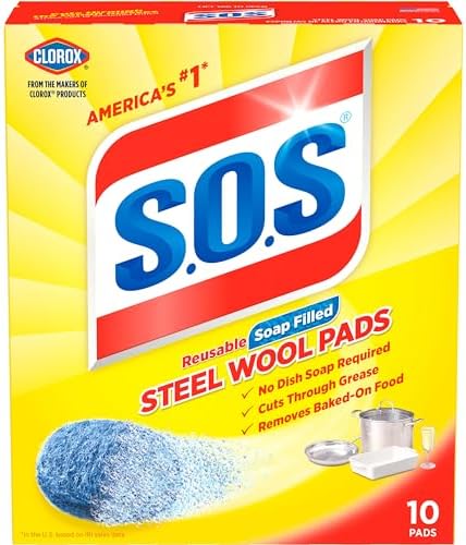 SOS STEEL WOOL SOAP PADS 10CT (SKU