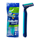 GILLETTE 2PK BLUE II DISPOSABLE RAZOR PIVOT HEAD #82208608 (SKU #13474)