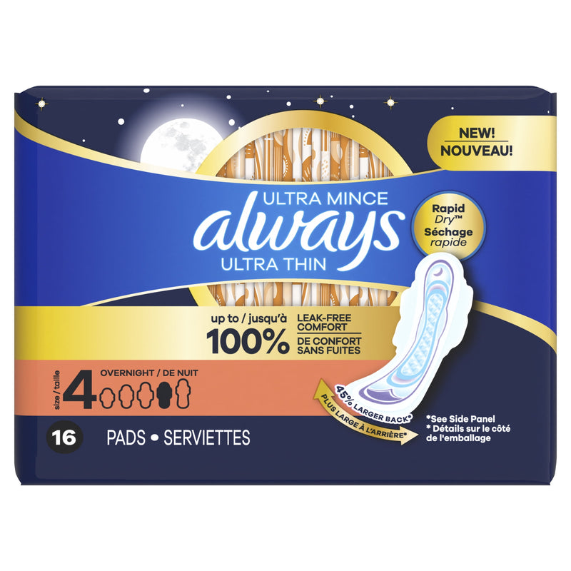ALWAYS PADS #12859 SIZE 4-ULTRA THIN 16CT (SKU #64011)