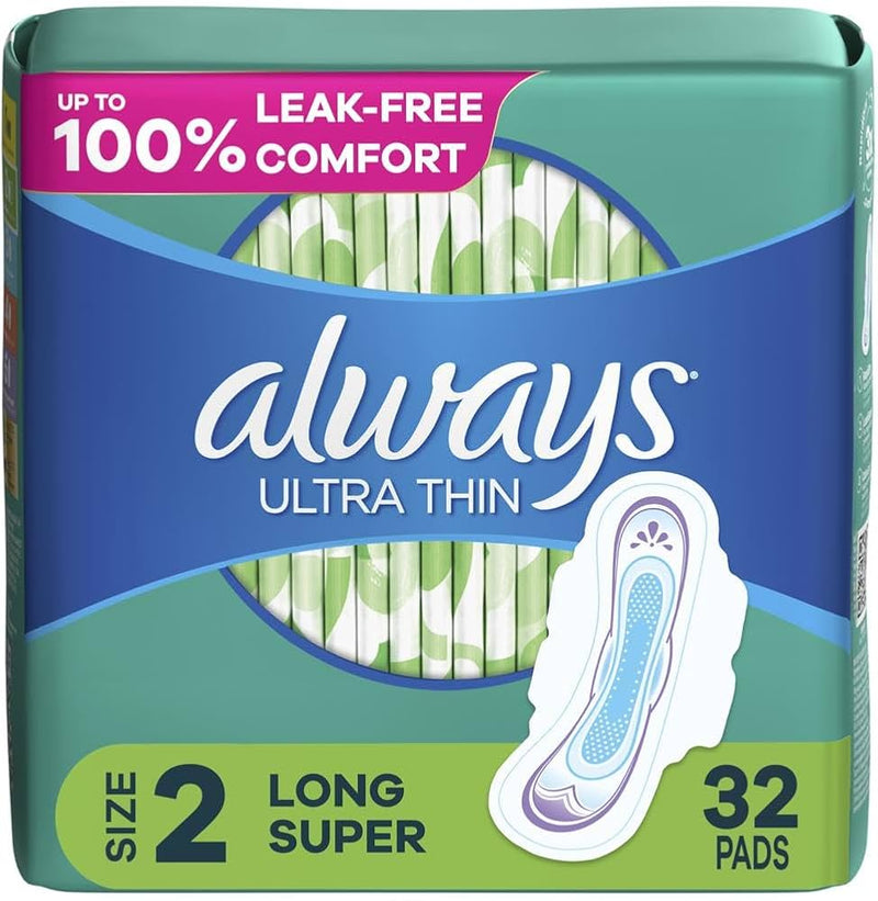 ALWAYS PADS #97020 32ct  EXTRA LONG W/WINGS SIZE2 (SKU #62222)