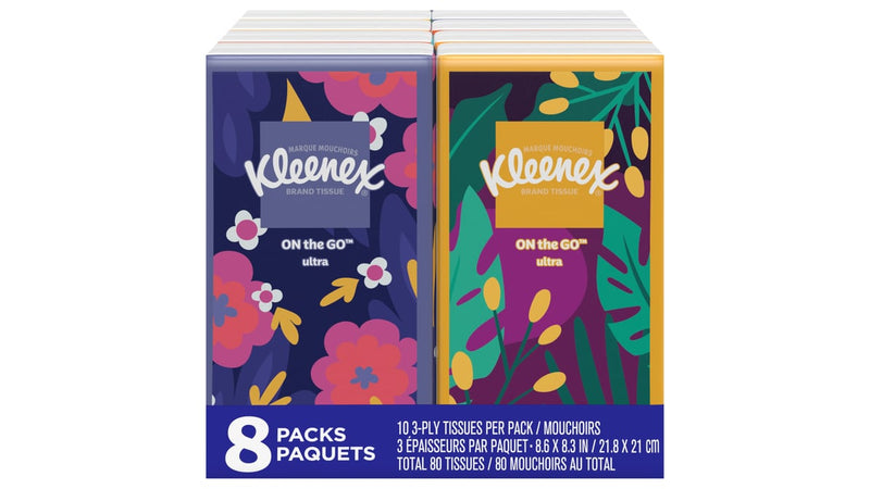 KLEENEX POCKET TISSUE-8 Packs #46651 (SKU #62240)
