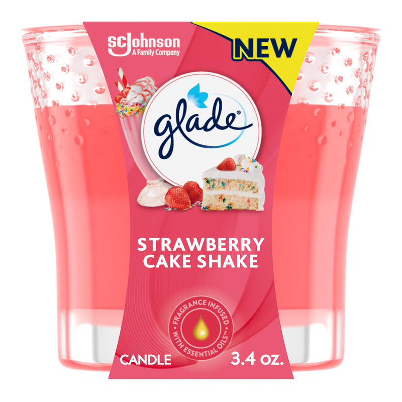 GLADE CANDLE-STRAWBERRY CAKE SHAKE 3.4oz (SKU