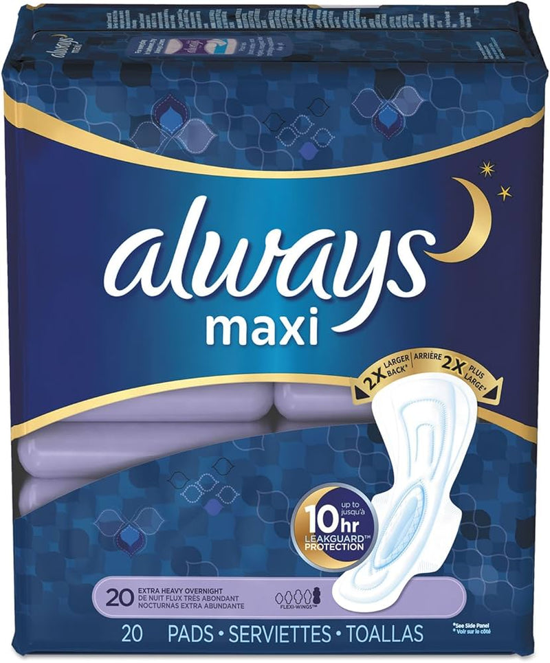 ALWAYS PADS OVERNIGHT-2X W/WINGS-20ct #17902 (SKU #62202)