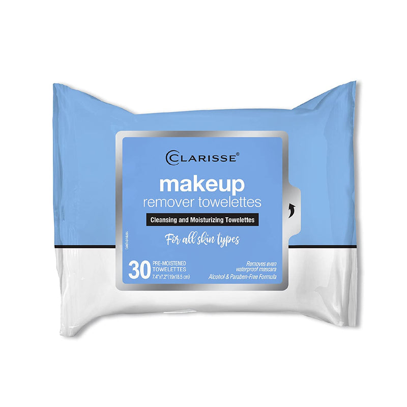 CLARISSE #12194 MAKEUP REMOVER WIPE W/CHARCOAL 30CT (SKU #17635)