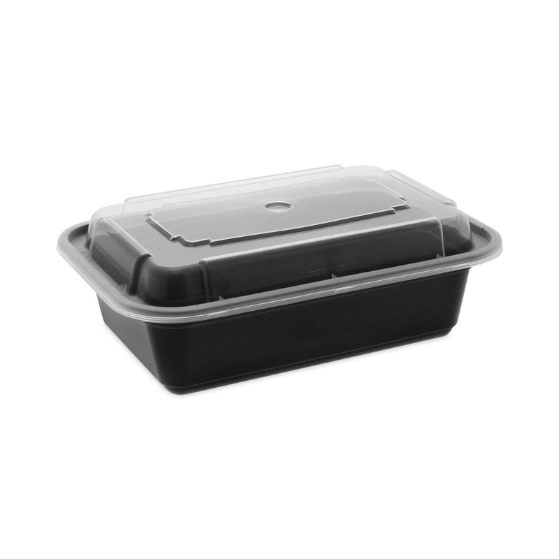 #938B 24oz *BLACK* RECTANGULAR MICROWAVE CONT (150set) (SKU #70968)