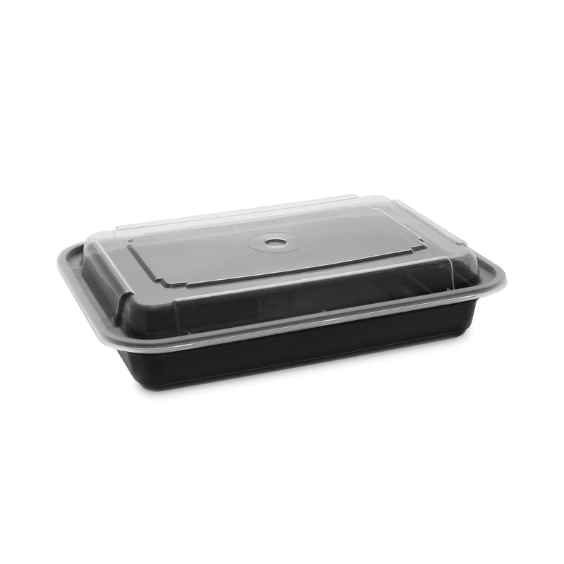 #968B 28oz *BLACK* RECTANGULAR MICROWAVE CONT (150ct) (SKU #70783)