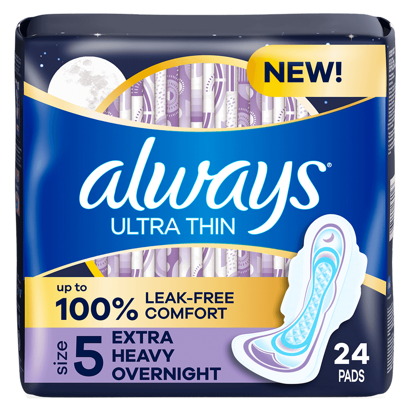 ALWAYS PADS#75598 ULTRATHIN 24CT -EXTRA HEAVY SIZE5 (SKU #62203)