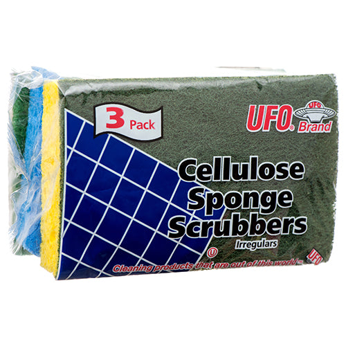 UFO #333 3/PK CELLULOSE SPONGE/SCRUBBER (SKU #12138)