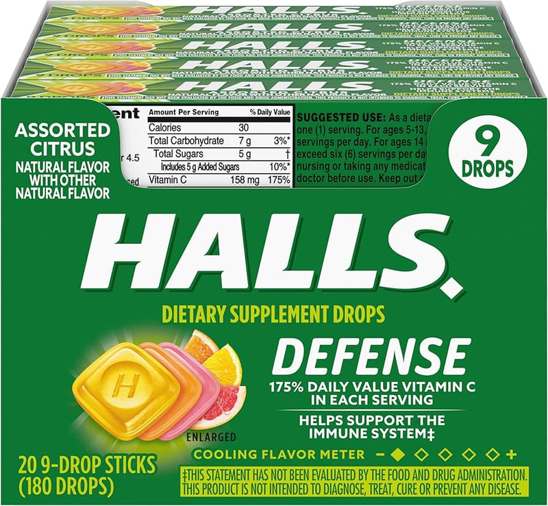 HALLS STICK 9CT VITAMIN C (SKU