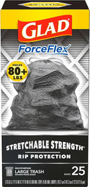 GLAD #70359 TRASH 30G-25CT FORCEFLEX BLACK (SKU #11649)