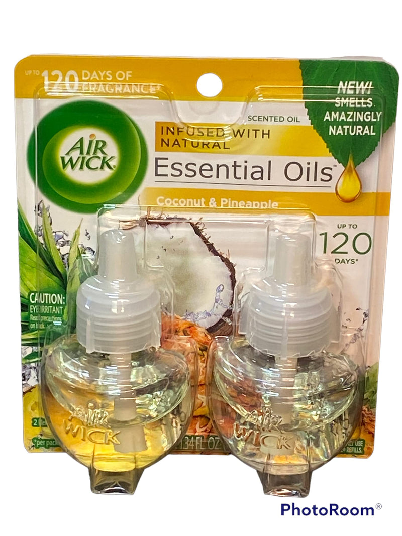 AIR WICK SCENTED OIL REFILL 6/2pk-COCONUT&PINEAPPLE #02211. (SKU #80457)