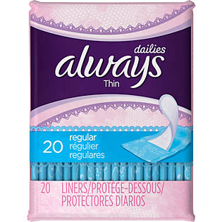 ALWAYS #08279 PANTY LINER 20CT REGULAR (SKU #13493)