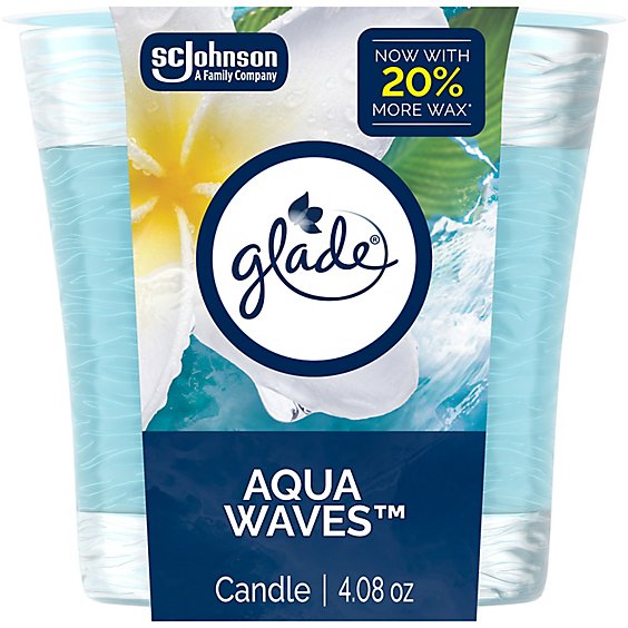 GLADE CANDLE-AQUA WAVES-4.08oz(SKU