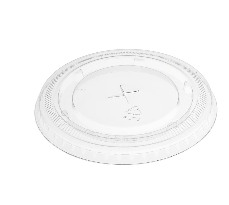 #F92SS FLAT LID FOR 9/12/16oz PET CUP 92mm X-SLOT (20/50) (SKU #70147)
