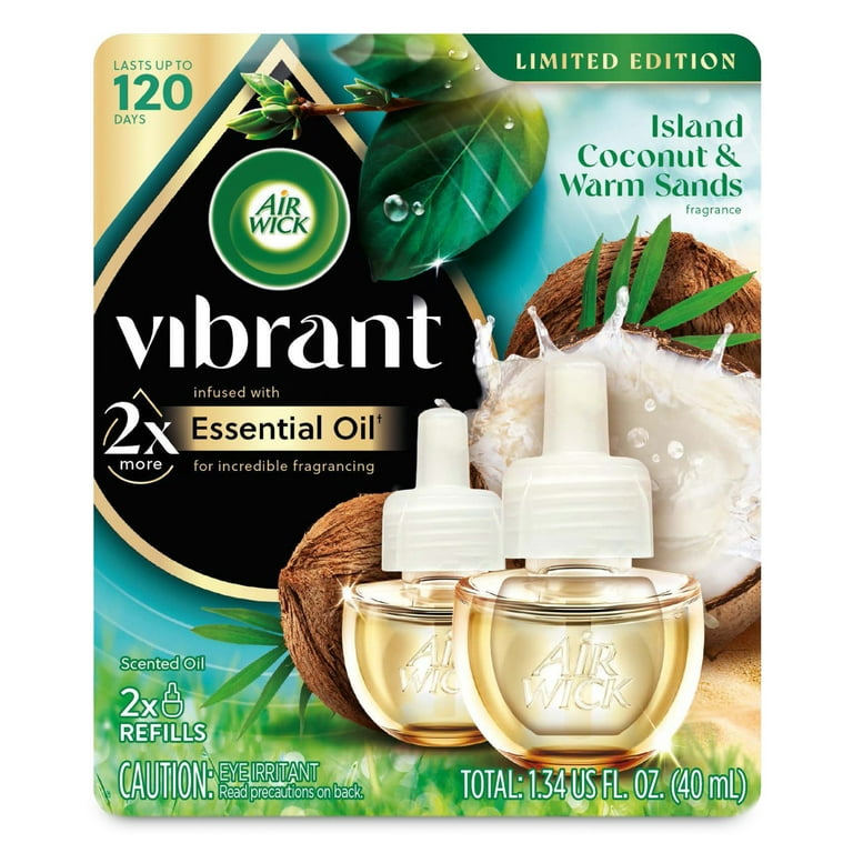 AIR WICK SCENTED OIL REFIL-2PK-ISLAND COCONUT #01050 (SKU #13863)