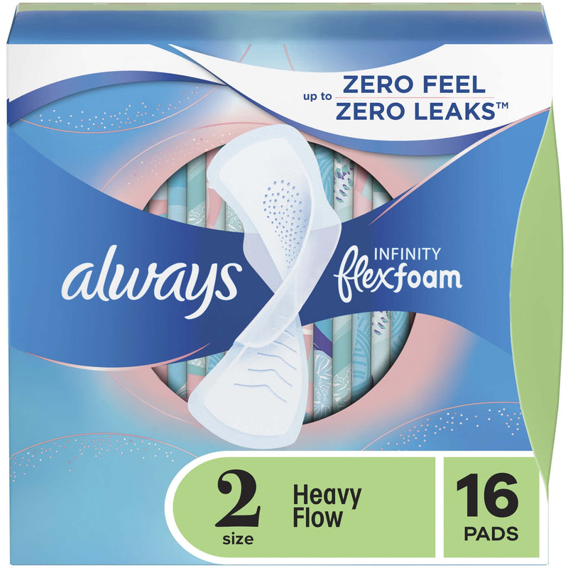ALWAYS PADS #23386  INFINITY 16CT W/WINGS SIZE 2 HEAVY(SKU #10709)