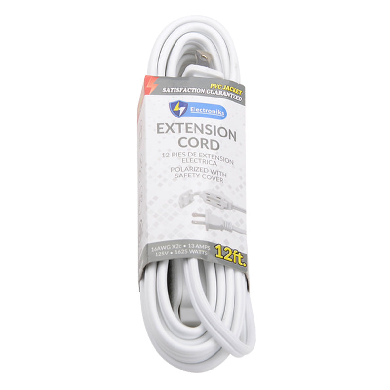 EXTENSION CORD-WHITE 12FT #CH90088 (SKU #12470)