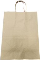 10X5X13 KRAFT HANDLE PAPER BAG (250CT) (SBHP)(SKU