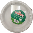 DOMO WHITE PLASTIC PLATES 9" 25CT (SKU