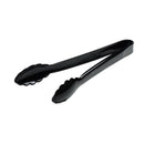#3311-CL 9" SCALLOPED TONGS *BLACK* 24CT (SKU #70563)