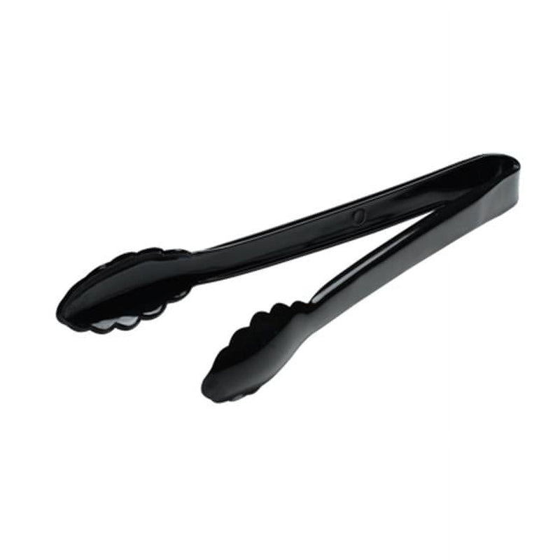 #3311-CL 9" SCALLOPED TONGS *BLACK* 24CT (SKU #70563)