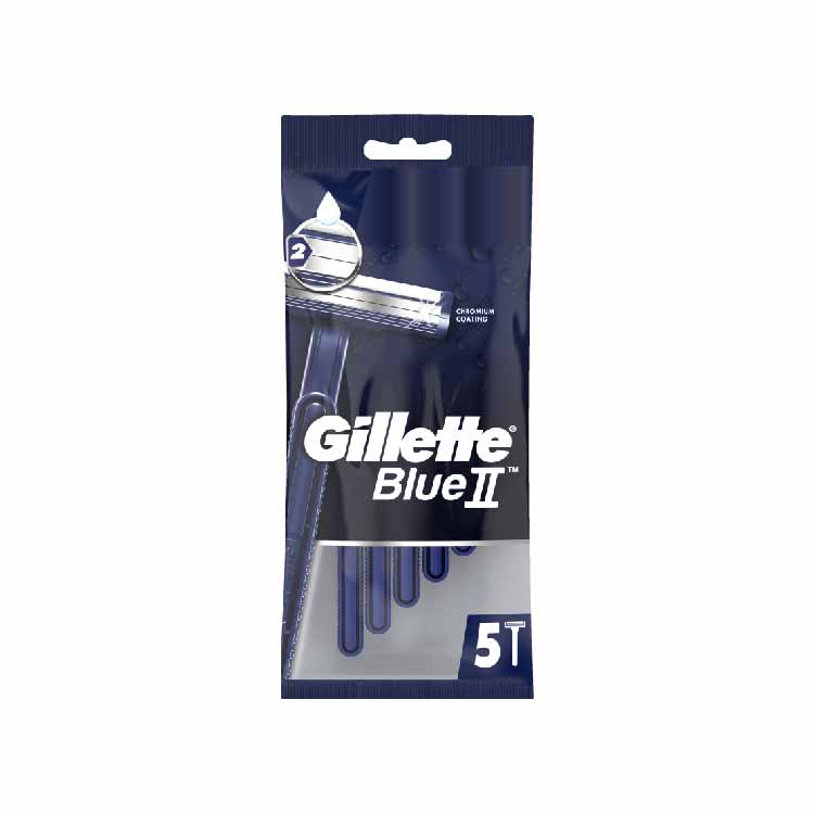 GILLETTE BLUE II 5CT CHROMIUM COATING (SKU