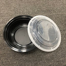 #929B 32oz BLACK ROUND MICROWAVE CONT (150 SET) (SKU #70882)