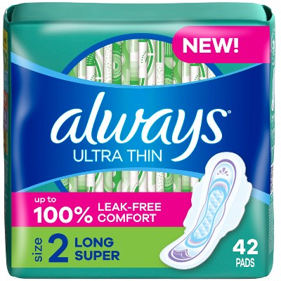 ALWAYS PADS #75948 ULTRA THIN LONG SUPER SIZE2 40ct (SKU #62225)