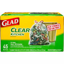 GLAD #22337 TALL KITCHEN DRAWSTRING CLEAR 13GAL 45CT (SKU #17668)